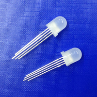 LED RVB adressable pleine couleur 5V F8 R-G-B, lentille ronde diffuse, WS1216 / WS2812 / SK6812, Dip 0,2W, 8mm