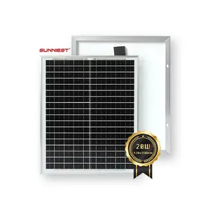 Sunniest Premium Quality Mini Waterproof Monocrystalline 20W Plug And Play Small Solar Panel For Fan