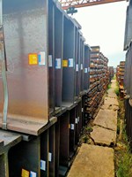 Viga en I de Acero Laminado en Caliente de Alta Resistencia para Soporte de Muro Cortina, Estructura de Acero para Andamios, Serie ST, Estándar BS, Q235B