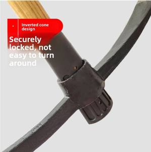 <span class=keywords><strong>Pioche</strong></span> de jardinage en acier modèle 6411, grande <span class=keywords><strong>pioche</strong></span> à <span class=keywords><strong>manche</strong></span> croisé en fer, petits outils pour creuser les herbes, les pousses de bambou et pour le travail du sol agricole - Product Image 4