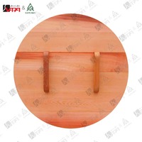 Vapasauna Modern Komersial, Tong Sauna Uap Kayu Cedar Merah Solid, Ringan, Tanpa Listrik, untuk Pemulihan Kesehatan di Gym