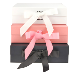 Sang trọng màu xám Hội Đồng Quản trị hộp giấy với biểu tượng tùy chỉnh bán buôn từ đóng cửa hộp với Ribbon - Product Image 1