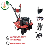 Motoculteur rotatif multifonctionnel diesel 186F 9HP 418cc à poussée manuelle avec une largeur de travail de 1350 mm