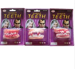 Accesorios para Fiestas de Disfraces, Colmillos Feos de Broma, Divertidos Dientes de Vampiro para Halloween, Decoraciones con Estilo Sangriento - Product Image 3