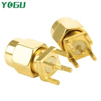 YOGU SMA JE Vierpolige Gerade SMA-Buchse zur Leiterplattenmontage RF-Koaxial-Antennenanschluss für Bluetooth-Sendermodul