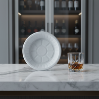 Zetian Assiettes à fruits jetables transparentes en plastique de qualité alimentaire résistantes aux hautes températures, lot de 50, modèle PSD-6