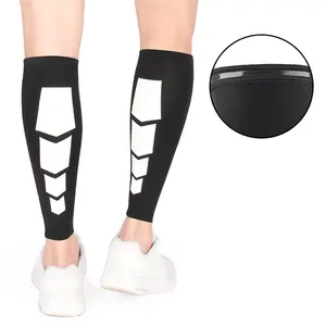 热卖薄舒适磁性透气压缩小腿支撑支架专业运动足球小腿袖子保护
