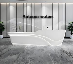 โต๊ะประชาสัมพันธ์บริษัทอเนกประสงค์หินเทียม B027 สำหรับชั้นใต้ของซูเปอร์มาร์เก็ต - ดีไซน์หรูหราทันสมัย ทนทานต่อการกัดกร่อน - Product Image 2