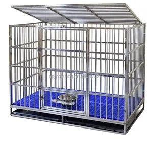 Wholesale Large Double Door Dog Crate Mental Heavy Duty Pet Dog Cage