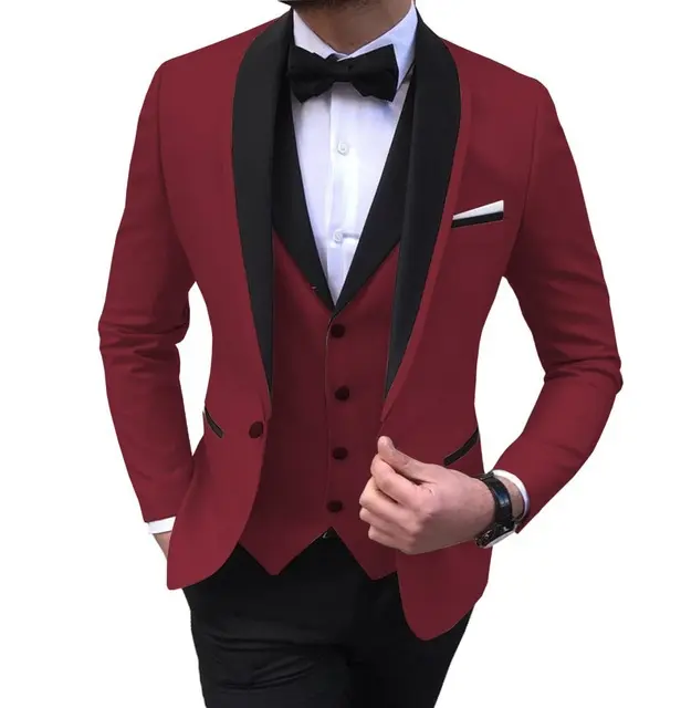 Business Luxury Classic Casual Two-piece 3 Piece Slim Fit Suit Banquet Wedding Suits For Men
