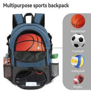 Custom Logo Outdoor Men Sports Fitness Gym Waterproof Basketball Backpack School Boy Bookbags