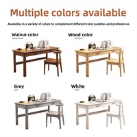 Bureau en bois massif durable et écologique pour les élèves du primaire/du collège, bureau d'ordinateur minimaliste moderne pour la maison/le bureau