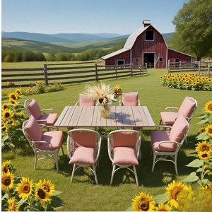 Combinaison <span class=keywords><strong>de</strong></span> mobilier <span class=keywords><strong>d</strong></span>'extérieur pour balcon cour villa loisirs design moderne chaise en rotin à dossier haut <span class=keywords><strong>canapé</strong></span> en teck - Product Image 4