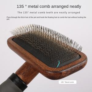 Commercio all'ingrosso in legno di bambù cuscino d'aria per cani peli pettine speciale soffice spazzole per animali domestici per cani e gatti prodotti per la toelettatura degli animali domestici - Product Image 2