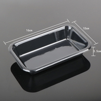 Hengmaster Palette d'avion rectangulaire jetable Plateau alimentaire en plastique CPET recyclable Assiettes en plastique chauffées au micro-ondes Bols