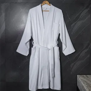 100% Cotton Velour Kimono Style Bathrobe Luxury Quality Terry Fabric XS Size Terry Bathrobe for Men Soft and Absorbent