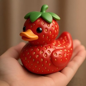 Nuevas Ideas de Productos 2026: Adorno Navideño de Resina Hecho a Mano, Figura de Pato con Frutas, Decoración Moderna para el Hogar, Cosplay, Adorno Caprichoso para Interiores - Product Image 3