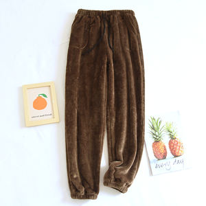 Pantaloni Pigiama da Donna all'Ingrosso Autunno/Inverno, Pantaloni Termici con Coulisse in Flanella per Casa - Product Image 5