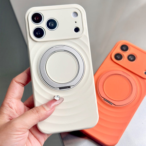 JOYPORODO S109 Fashion Wave Liquid Silicone Phone Case Wholesale for <b>iPhone</b> 15 16 17e Pro Max Magnetic <b>Holder</b> Silicone Case - Product Image 3