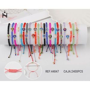 Set Regalo di Gioielli alla Moda: Braccialetti con Perline e Tubolari, 2400 Pezzi in Colori Assortiti - Product Image 1