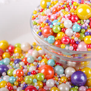1kg Bolsa Mezcla de colores Perla comestible 4-14mm Tamaño mixto Cuentas de azúcar Pastel Rociadores Perlas al por mayor para pastel - Product Image 3