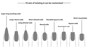 Faux ongles écologiques inodores rose poudré style <span class=keywords><strong>French</strong></span> <span class=keywords><strong>Manucure</strong></span>, 24 pièces, en ABS, avec paillettes, autocollants, forme cercueil, design 3D - Product Image 4