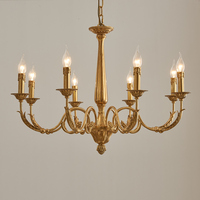 Lámpara colgante de latón macizo para Hotel, candelabro de alta gama personalizado, Estilo Vintage, para vestíbulo, Villa