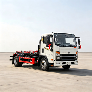 Hot Sale HOWO 4x2 Hook Arm Garbage Truck One Truck Multiple <b>Bins</b> 6CBM Detachable Waste Container Truck Factory Price - Product Image 5