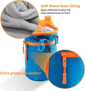 Bolsa de tiza de escalada para gimnasio, bolsa prémium para escalada en roca, con 2 bolsillos grandes de almacenamiento con cremallera - Product Image 2