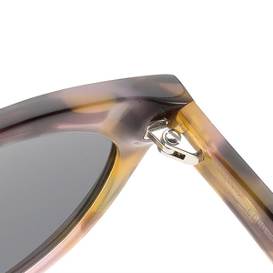 Lunettes de soleil de luxe de marque de créateur, monture ronde légère en acétate de haute qualité, motif écaille de tortue jaune, pour femmes et hommes - Product Image 3