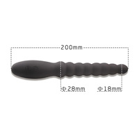 Perles anales sophistiquées en onyx noir, allongées, avec noyau cinétique intégré, modèle professionnel de bien-être pour adultes