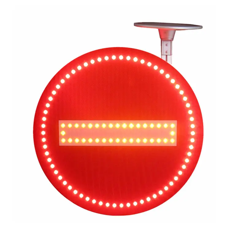 태양 전지판 태양 LED 번쩍이는 도로 안전 교통 신호 표시를 가진 LED 교통 도로 signage