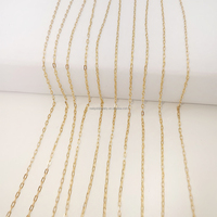 Offre Spéciale chaîne en vrac accessoire véritable or massif 18K trombone chaîne AU585 chaîne en rouleau d'or résultats de bijoux en or