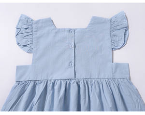 Robe à manches papillon florale pour enfants de 1 an, avec dentelle, vente en gros du Bangladesh, prix abordable, directement de l'usine - Product Image 4