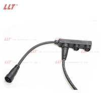 LLT 2pin F Splitter Cable Connector Power Led Plastic IP67 Waterproof Light Cable Gland Connector