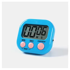 Timer Set Digital Dapur LCD Mini, Grosir Timer Penghitung Waktu 1 Jam Magnetik Penghitung Mundur Dapur Lucu