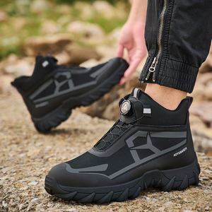 2025 OEM Sapatos de Segurança Unisex Aço Toe Sem Rendas Respirável Sneak Esporte Trabalho Botas Jogger Inverno Camurça Lona Fur - Product Image 1