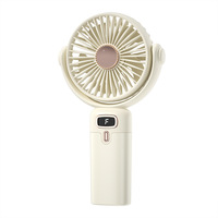 Mini ventilateur portatif à batterie amovible avec base, rechargeable par USB, ventilateur de table portable, ventilateur personnel silencieux à haut débit d'air