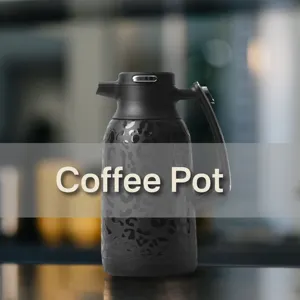 현대 고급 이중 벽 절연 스테인레스 스틸 진공 플라스크 커피 포트 차 주전자 물 주전자 손잡이