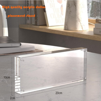 Cadre photo magnétique Vitrine pour argent/monnaie/billets de banque Porte-billets en acrylique avec découpe personnalisée en plastique Cadre photo