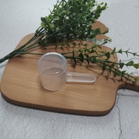 Cuillère à mesurer en plastique transparent pour granulés de poudre Pet Food Scoop 35g 70ml 70cc Manche court