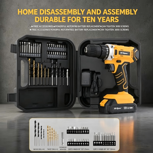 Cordless Drill 20V Li-Ion Variable Speed Reversible 50Nm <b>Torque</b> 38mm Drilling With Bits <b>Set</b> - Product Image 2