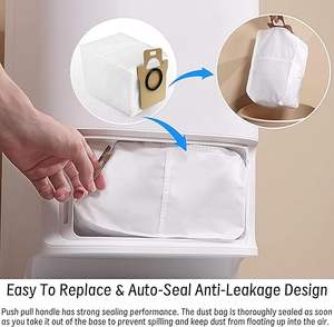 Aspirateurs robots Or Dreame D10 <span class=keywords><strong>Plus</strong></span> RLS3D / <span class=keywords><strong>D10s</strong></span> <span class=keywords><strong>Plus</strong></span> / Z10 Pro, 4 sacs d'aspirateur à grande capacité, auto-scellants, étanches - Product Image 2