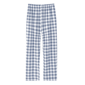 Pantalones de pijama a cuadros 100% algodón para mujer, pantalón largo para dormir, de talla grande - Product Image 2