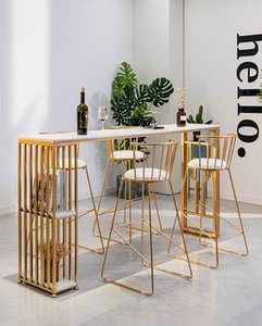 <span class=keywords><strong>Mesa</strong></span> <span class=keywords><strong>Alta</strong></span> y Silla Minimalistas Modernas, <span class=keywords><strong>Mesa</strong></span> <span class=keywords><strong>Larga</strong></span> y Estrecha, Combinación de <span class=keywords><strong>Mesa</strong></span> de Bar Moderna de Mármol - Product Image 6