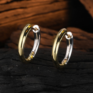 BSH113 <span class=keywords><strong>boucles</strong></span> <span class=keywords><strong>d</strong></span>'<span class=keywords><strong>oreilles</strong></span> créoles en argent Sterling 925 de 20mm, <span class=keywords><strong>or</strong></span> <span class=keywords><strong>jaune</strong></span> et blanc de <span class=keywords><strong>18</strong></span> <span class=keywords><strong>carats</strong></span>, <span class=keywords><strong>boucles</strong></span> <span class=keywords><strong>d</strong></span>'<span class=keywords><strong>oreilles</strong></span> Huggie à charnière bicolore pour femmes 2023 - Product Image 4
