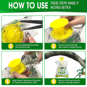 Fly Trap açık asılı tek kullanımlık sinek meyve tuzak büyük çanta sinek yakalayıcı - Product Image 5