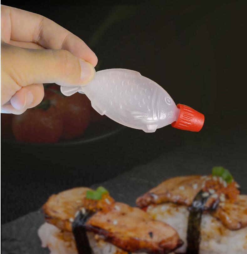PRETYZOOOM, 100 contenitori per Salsa di soia Bento, in plastica, per Sushi, Sashimi, insalate, Pesce, 8 ml