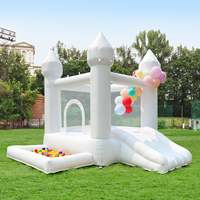 Videur pour bébé 8X8 intérieur petit enfant Pastel Air château gonflable gonflable Commercial videur maison de rebond blanc pour location de fête