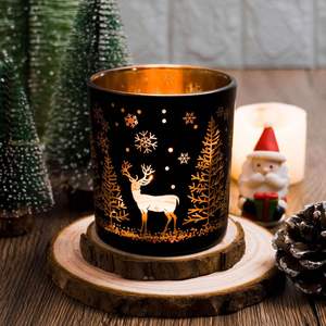 Nouveaux pots de bougies parfumées personnalisés, cadeaux de Noël DIY, bougies parfumées, gobelets en verre vides, vente en gros de pots de bougies parfumées - Product Image 1